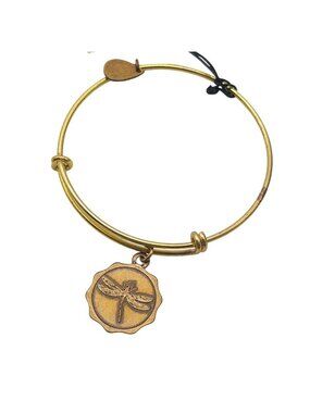 Bella Ryann Dragonfly Charm Gold-Tone Adjustable Bangle Bracelet